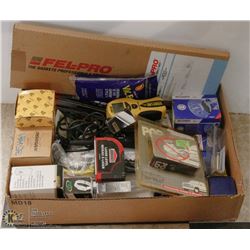 FLAT OF ASSORTED SHOP SUPPLIES AND TOOLS