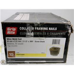 CASE OF WIRE WELD COIN 2-1/2" X .099" SCREW SHANK