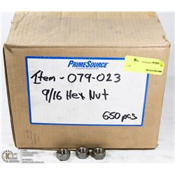 CASE OF 9/16 HEX NUTS