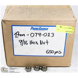 CASE OF 9/16 HEX NUTS