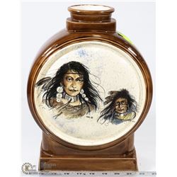 INDENGIOUS PEOPLE CERAMIC VASE SIGNED DHM