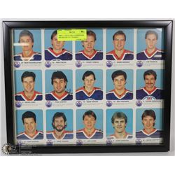 1984-85 UNCUT TEAM EDMONTON OILERS HOCKEY TRADING