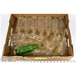 14 VINTAGE PEPSI, FANTA, 7UP & COKE BOTTLES.