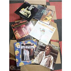 3 BOXES OF ASSORTED RECORDS.