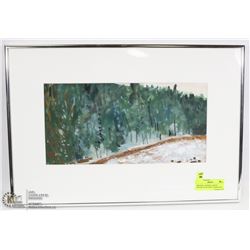 ORIGINAL ALBERTA ARTIST WATERCOLOR "WEST EDMONTON