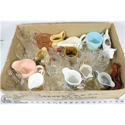 2) 24 ASSORTED PITCHERS IN DIFFERENT SIZES