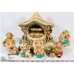 FLAT OF PENDELFINS INCL WISHING WELL & 6 ASST