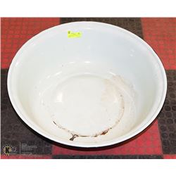 LARGE METAL PORCELAIN WASH BOWL