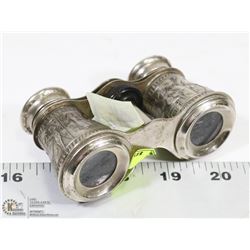 VINTAGE EGYPTIAN REVIVAL OPERA GLASSES, SILVER