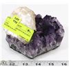 Image 1 : LARGE POINT AMETHYST & QUARTZ WEIGHS 2LBS 6OZ