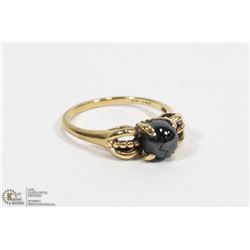 VINTAGE 10K BLACK PEARL RING SIZE 6