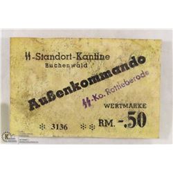 CONCENTRATION CAMP BUCHENWALD 50 MARK BANKNOTE