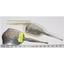 3 PC BIRKS STERLING SILVER VANITY DRESSER SET