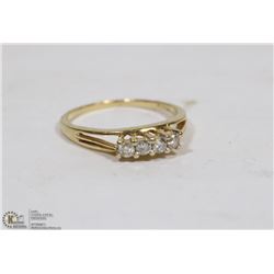 18K YELLOW GOLD AND DIAMOND RING SIZE 7.25