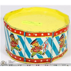 VINTAGE CHILDS TIN DRUM.