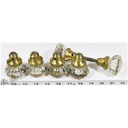 FLAT OF GLASS DOOR KNOBS.