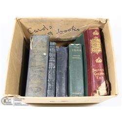 BOX OF 1800S BOOKS.