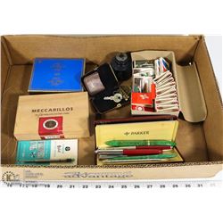 FLAT WITH ANTIQUE TILLEY KEY CASE, GREYHOUND