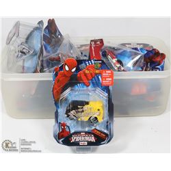 LOT OF 10 COLLECTOR SPIDERMAN DIE CAST VEHICLES.