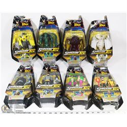 LOT OF 8 COLLECTORS BATMAN SHADOW TEK FIGURES.