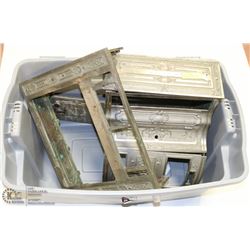 ANTIQUE BRASS CANDY STORE CASH REGISTER SHELL.