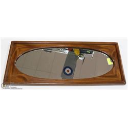 VINTAGE OVAL WOOD FRAMED MIRROR