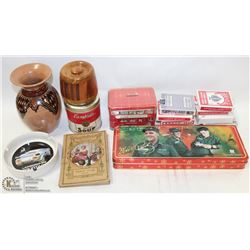 ASSORTED FLAT WITH VINTAGE PLAYING CARDS AND HAND