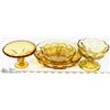 Image 1 : LOT OF 4 MID CENTURY AMBER SERVING DISHES.