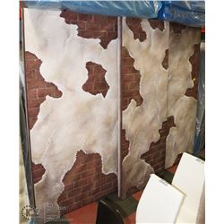 LOT OF 3 LOOSE PANELS STONE LOOK 8' HIGH FOAM PCS