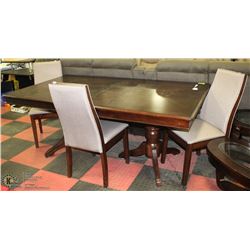 WOOD DININGROOM TABLE WITH 3 CHAIRS