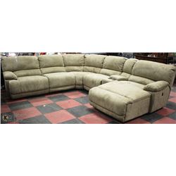 SHOWHOME 6PC RECLINING FABRIC CHAISE LOUNGE