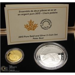 RCM 2013 -2 COIN SET OF A  POLAR BEAR INCL.