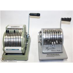 BOX WITH 2 CHEQUE PROTECTORS  WITH KEYS