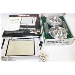 BOX WITH NEW VINTAGE STAINLESS STEEL SHRIMP