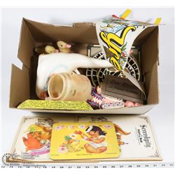 BOX WITH ASSORTED COLLECTIBLES INCLUDING GERMAN