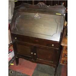 ANTIQUE WRITING DESK WITH KEY