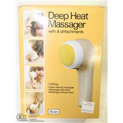 NEW IN BOX VINTAGE SEARS DEEP HEAT MASSAGER WITH