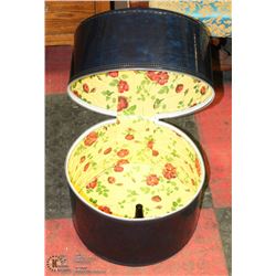 HAT/COSMETIC BOX WITH ZIPPER.