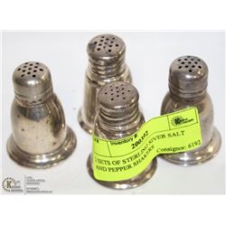 2 SETS OF STERLING SILVER SALT AND PEPPER SHAKERS