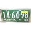 Image 1 : SET OF 2 LICENSE PLATES 1968