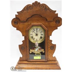 OAK KING EDWARD MANTLE CLOCK COMMEMORATIVE