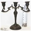 Image 1 : ANTIQUE 3 CANDLE SILVER PLATED CANDELABRA