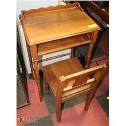 ANTIQUE DESK AND CHAIR