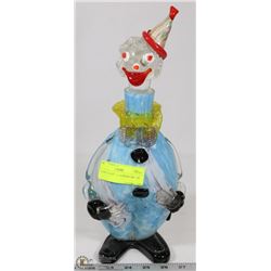 BLOWN GLASS CLOWN DECANTER