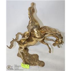 BRASS HORSES STATUE