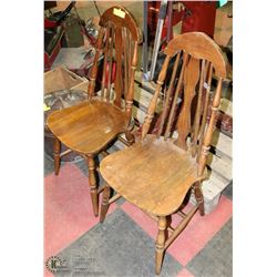 PAIR OF OLD WOODEN CHAIRS