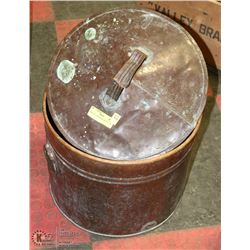 VINTAGE COPPER BOILER WITH LID
