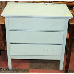 3 DRAWER BLUE PAINTED ANTIQUE DRESSER