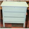 Image 1 : 3 DRAWER BLUE PAINTED ANTIQUE DRESSER