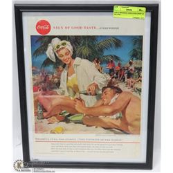10X13 ORIGINAL COCA COLA POP UP AD 1958.